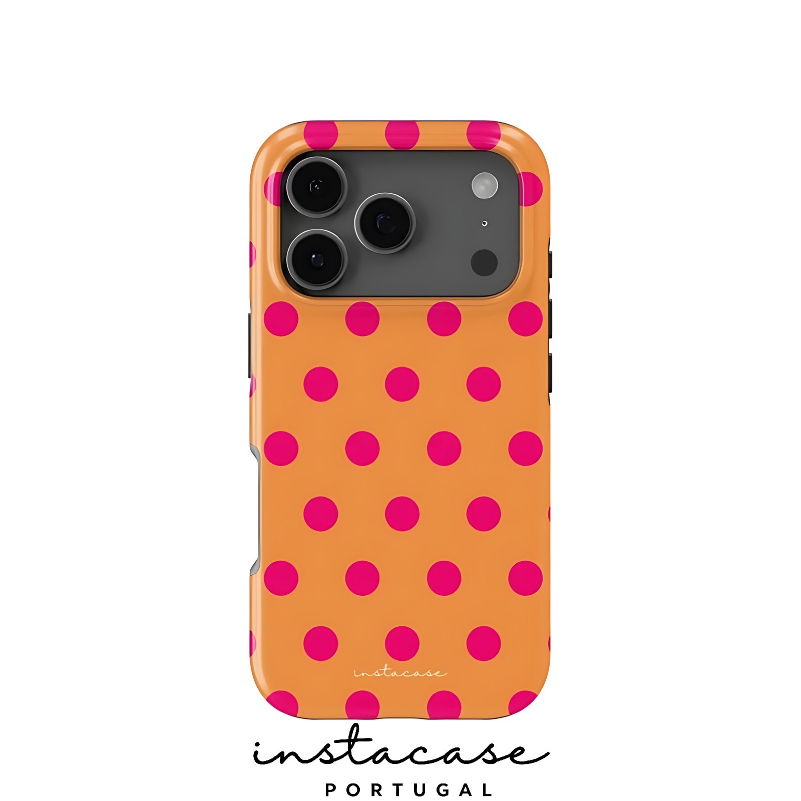 Phone Cases Orange - Orange Polka Dot InstaCase Phone Case