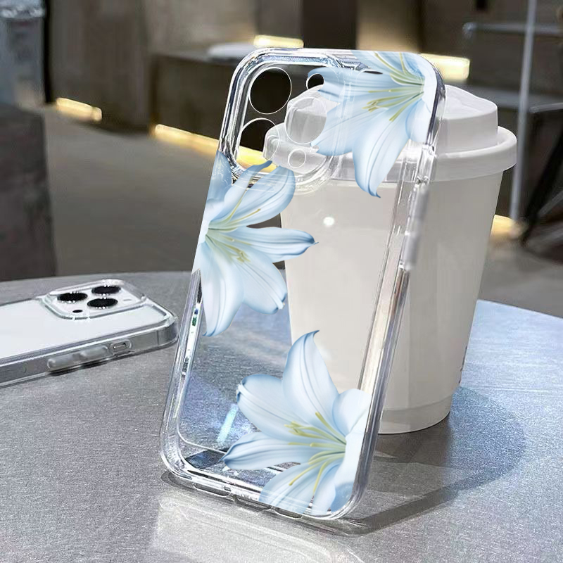 Phone Cases Xs Max - Fashion Exquisite White Lily Flower Phone
