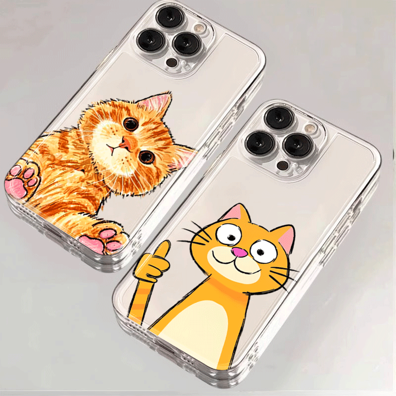 Cute Cartoon Orange Cat Patter - đánh giá và giá Phone Cases Orange