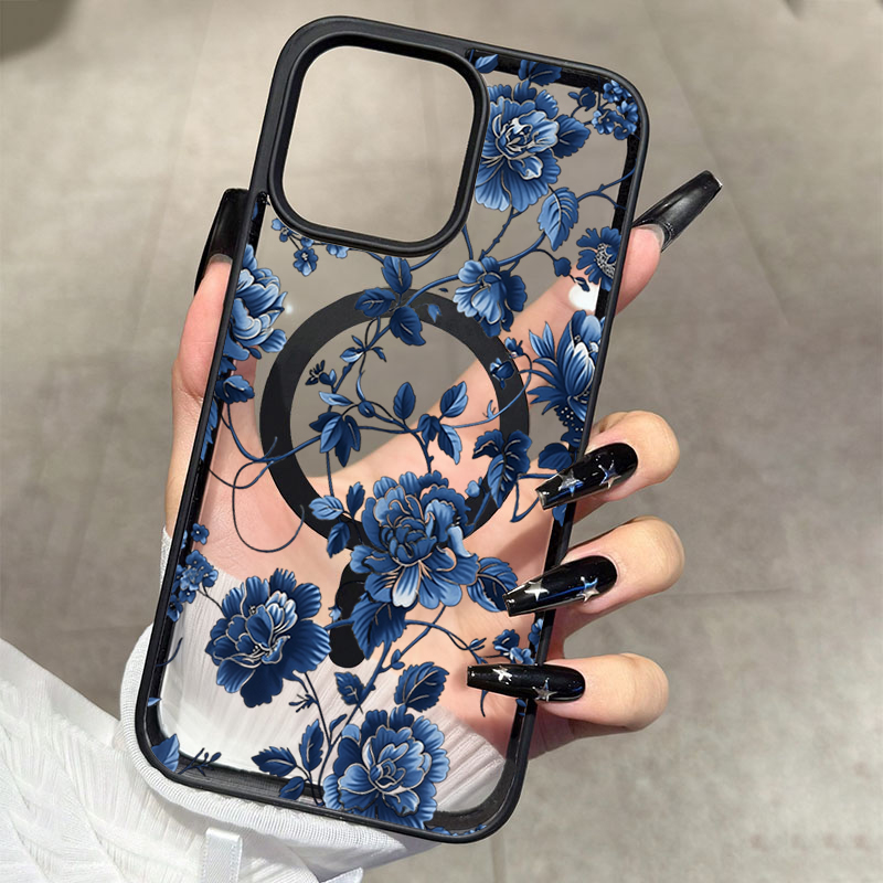 Luxury Vintage Blue Floral Mag - đánh giá và giá Phone Cases Unique