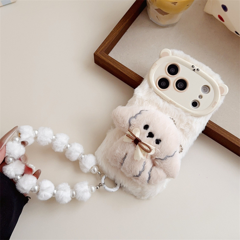 3D Cartoon Bowknot Puppy Warm  - đánh giá và giá Phone Cases Iphone 11
