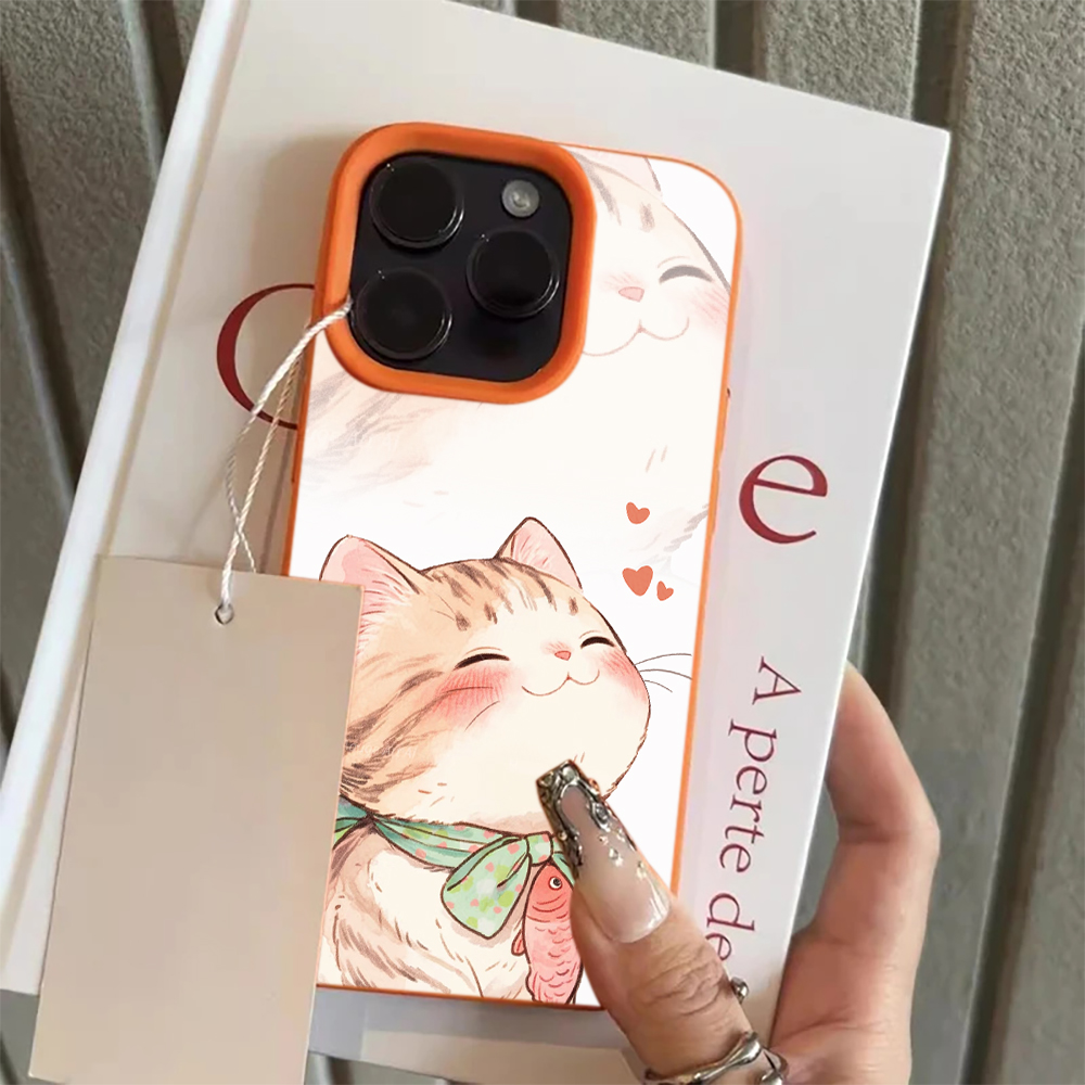 Orange Cat Fish Heart Phone Ca - đánh giá và giá Phone Cases Orange