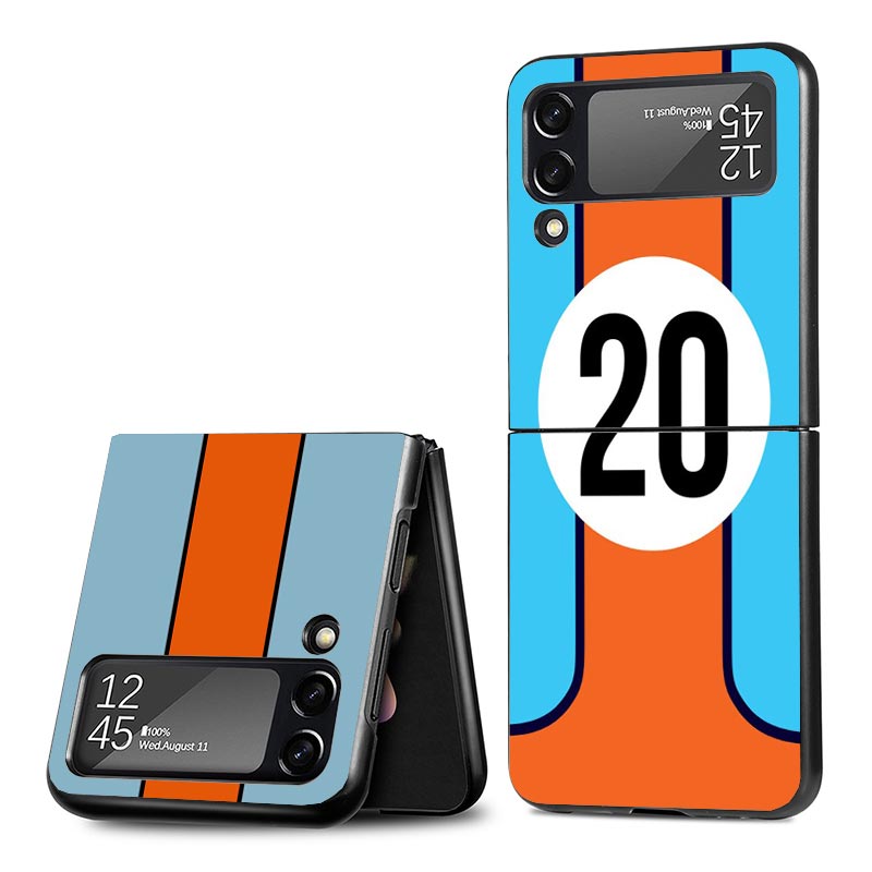 Car Blue Orange Stripe Z Flip  - đánh giá và giá Phone Cases Orange