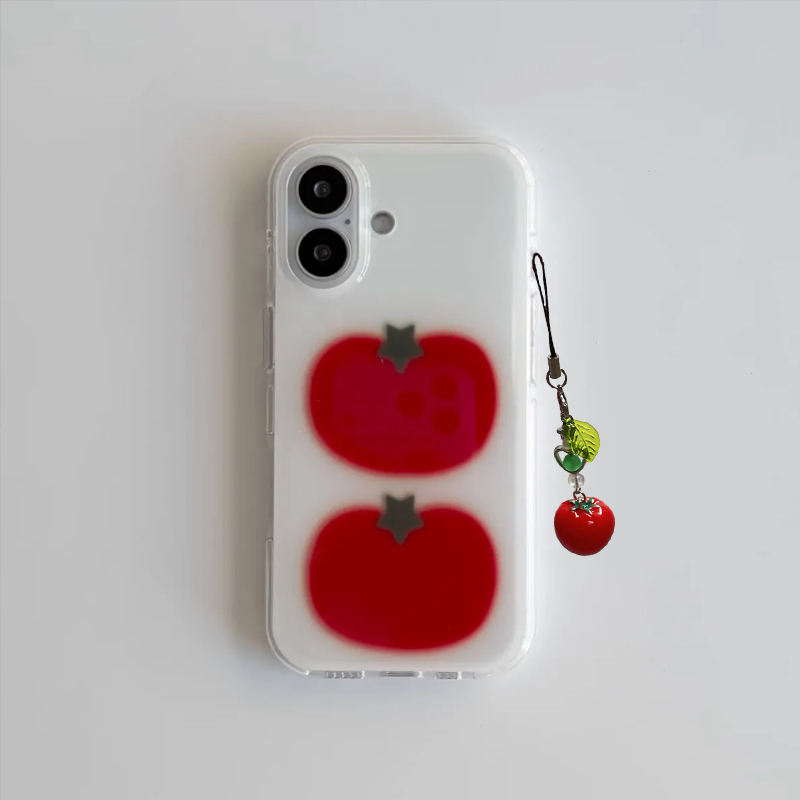 Korean Ins Two Ted Tomato Cart - đánh giá và giá Cute Cartoon Case