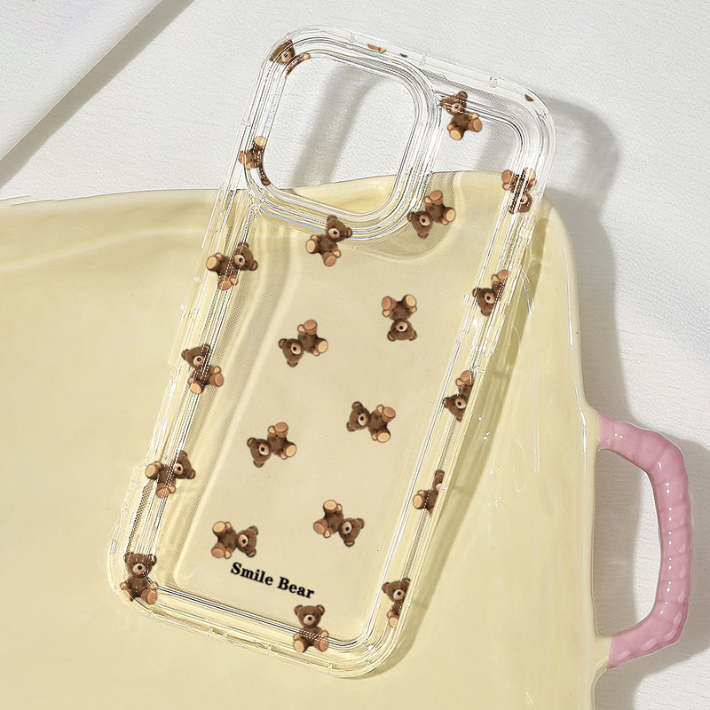 Flower Bear Print Phone Case f - đánh giá và giá Cute Cartoon Case