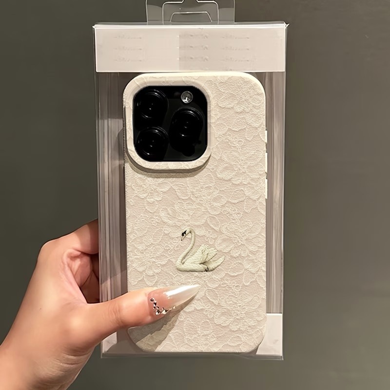 Lace Swan Pattern Lychee Textu - đánh giá và giá Phone Cases Iphone 11